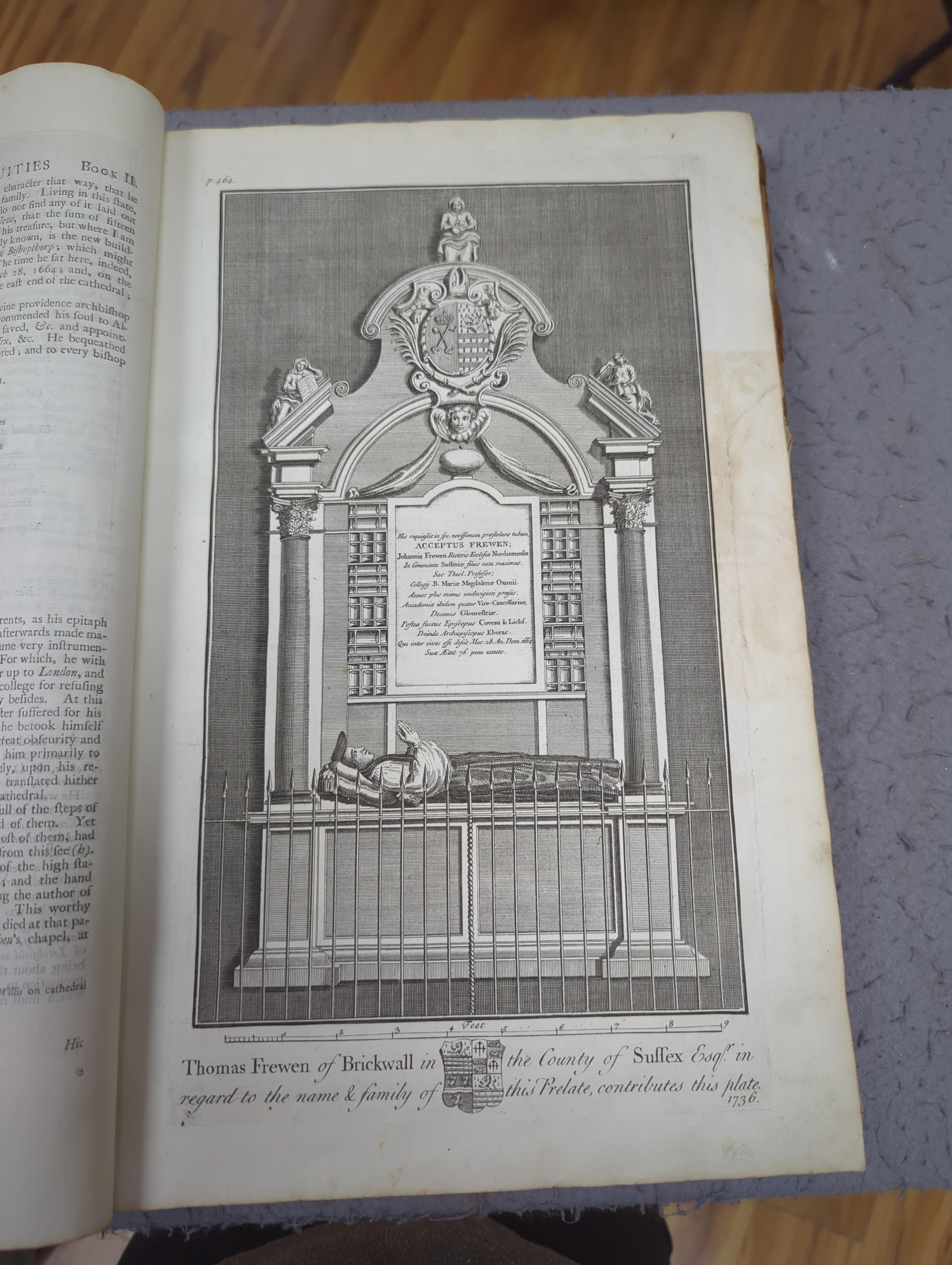 YORKSHIRE: Whitaker, Thomas Dunham. Loidis and Elmete; or, An attempt to Illustrate… the Lower Portions of Aredale and Wharfdale, Together with the Entire Vale of Calder, engraved portrait frontispiece, 49 engraved plate